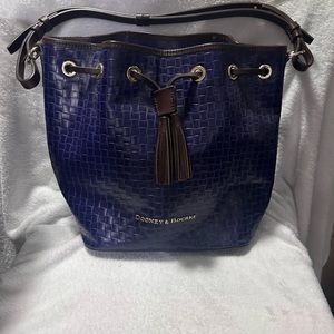 Dooney & Bourke Woven Embossed Leather Drawstring Bag
